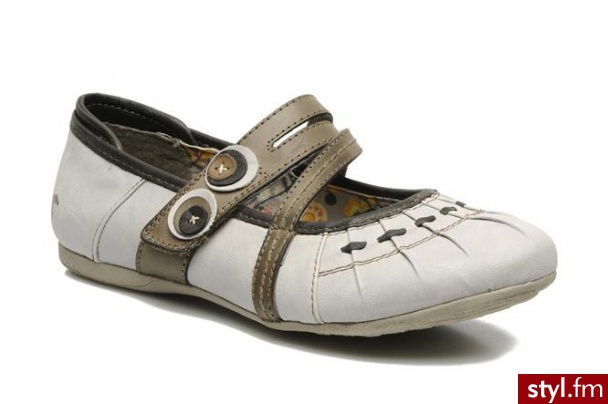 Mustang shoes Balerinki Poppy by (Szary) - Balerinki Buty Moda