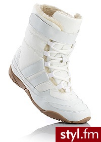 Bonprix Kozaki sportowe biały 944234_16994 - Kozaki Buty Moda
