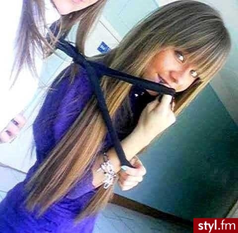 Blond Rozpuszczone Proste z grzywką Na co dzień Długie Fryzury