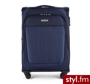 Wittchen Walizka na kółkach 24" Travel Light 56-3-482 granatowa - Torby podróżne Torebki Moda
