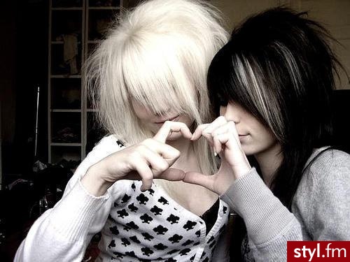 EMO Alternatywne Średnie Fryzury