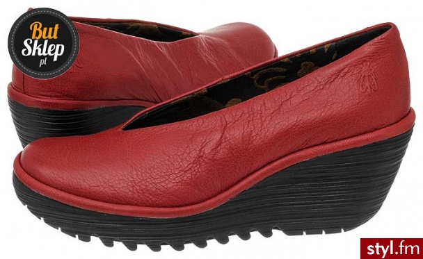 FLY LONDON BUTY YAZ MOUSSE CHERRY (P500025106) - Koturny Buty Moda