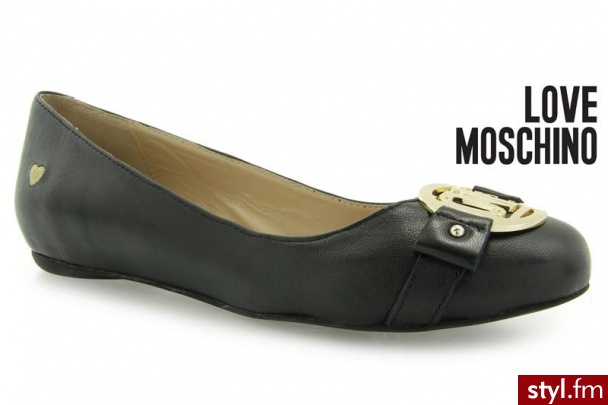 LOVE MOSCHINO SCARPA D.NANA05 NAPPA NERO - Balerinki Buty Moda