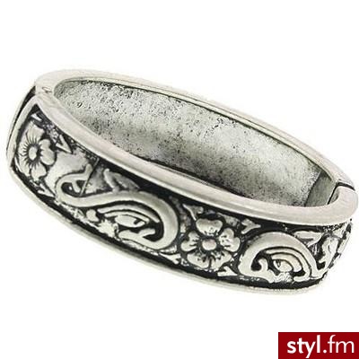 Caribbean Breeze Floral Silver Cuff Bracelet - 1928 - Polyvore. Pobrano ze strony: http://www.polyvore.com/caribbean_breeze_floral_silver_cuff/thing?id=14352571 - Pozostałe Dodatki Moda