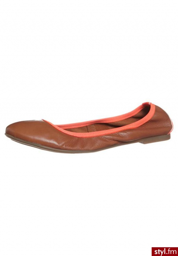 Zign Baleriny brązowy - Balerinki Buty Moda