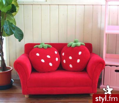 truskawkowa sofa - Mój pokój Wnętrza