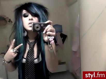 EMO Alternatywne Średnie Fryzury
