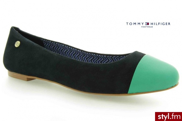 TOMMY HILFIGER ANNE 2A MIDNIGHT JELLY BEAN - Balerinki Buty Moda