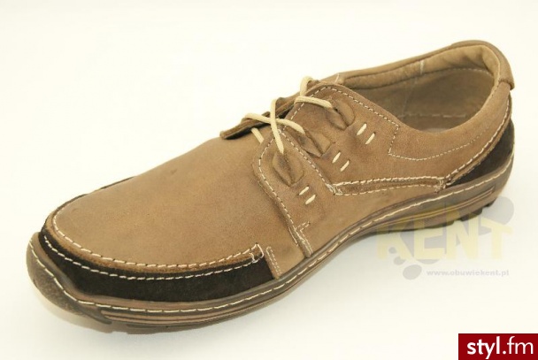 KENT 118 BRĄZ - Jesienne modne półbuty - Półbuty Buty Moda