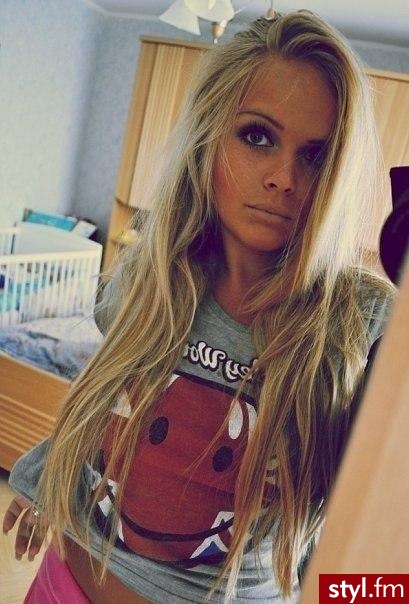 Blond Rozpuszczone Proste Na co dzień Długie Fryzury