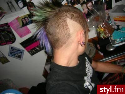 irokez galeria. Irokezy męskie. irokez galeria - Internetowy Katalog Fryzur IKF.com.pl, propozycje fryzur na każdą okazję np. fryzury włosy kręcone - Punk Rock Alternatywne Średnie Fryzury