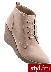 Bonprix Półbuty sznurowane brunatny 965607_24595 - Koturny Buty Moda