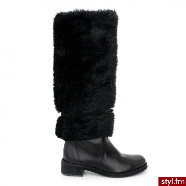 Venezia KOZAKI OCIEPLANE PATA88 V NERO - Kozaki Buty Moda