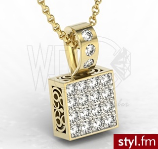 WĘC Wisiorek ze złota z diamentami LPW-89z-R 0,19 ct H/Si - Wisiorki Biżuteria Moda