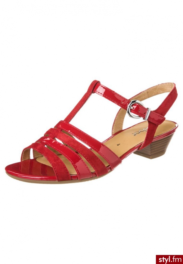 Gabor Sandały czerwony 65.856 - Sandały Buty Moda