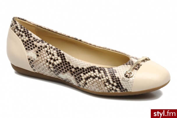 Geox Balerinki D Lola R (Beżowy) - Balerinki Buty Moda