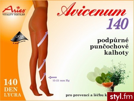 Aries Aries Rajstopy zdrowotne przeciwżylakowe Avicenum 140 den - Rajstopy Bielizna Moda