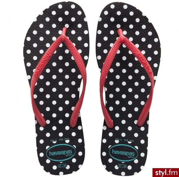 Havaianas JAPONKI SLIM FRESH BLACK - Klapki Buty Moda