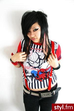 EMO Alternatywne Średnie Fryzury