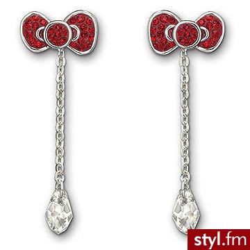 Hello Kitty & Swarovski - Kolczyki Biżuteria Moda
