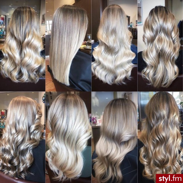 Olaplex gratis fryzjer Warszawa salon For Hair - Blond Rozpuszczone Kręcone Na co dzień Długie Fryzury