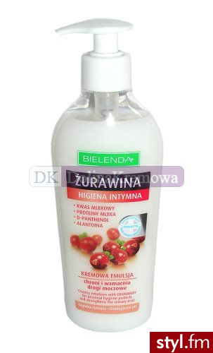 BIELENDA Higiena Intymna - Kremowa emulsja do higieny intymnej Żurawina 300 ml - Emu Buty Moda
