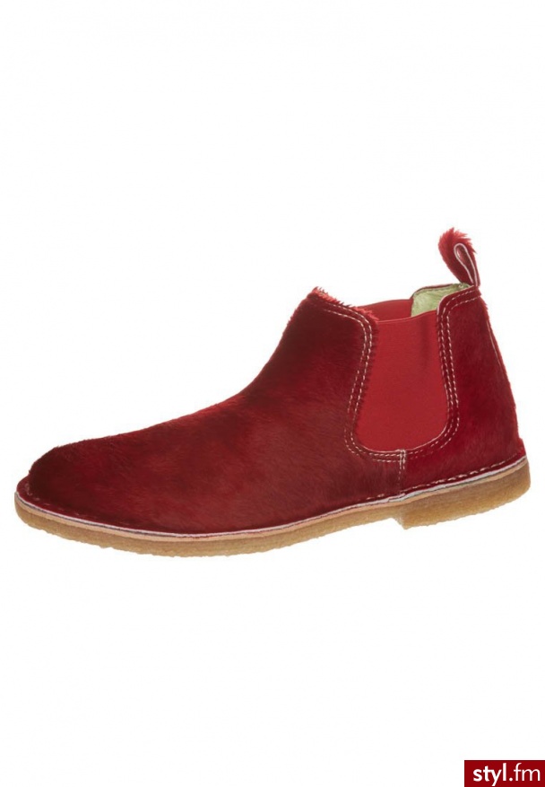 Grünbein RETO PONY Botki czerwony (2425) - Botki Buty Moda
