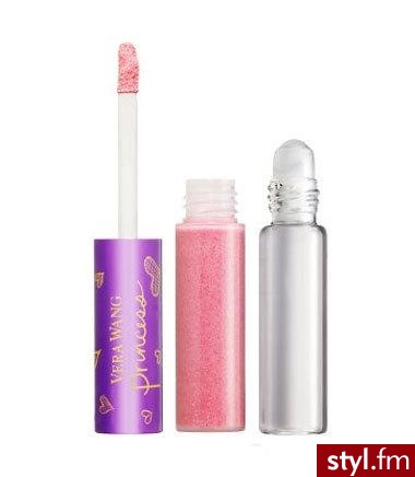 Zestaw od Very Wang - błyszczyk pielęgnujący usta oraz perfumy w kulce o ślicznych zapachach: lilii wodnej, czekolady czy moreli. Cena: $25 - Misz-masz