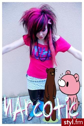 EMO Alternatywne Średnie Fryzury