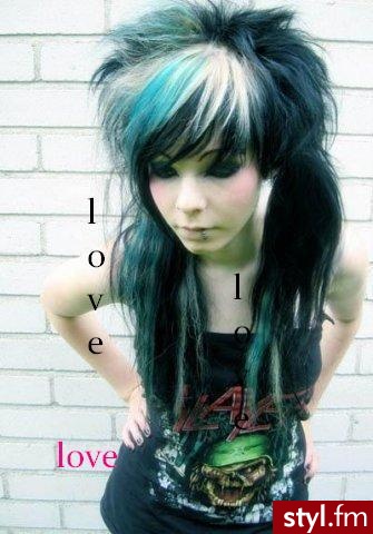 EMO Alternatywne Średnie Fryzury