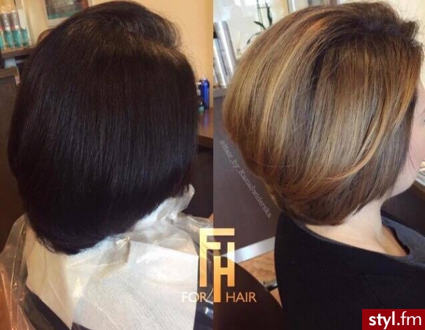 Koloryzację wykonała Kasia.
Salon For Hair - Brązowe Rozpuszczone Proste Na co dzień Krótkie Fryzury