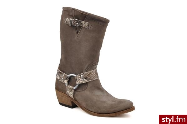 Sancho Boots KOZAKI BARDOT BY SANCHO BOOTS (Szary) - Kozaki Buty Moda