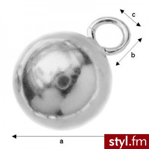 Element ozdobny kulka 10 mm - Wisiorki Biżuteria Moda