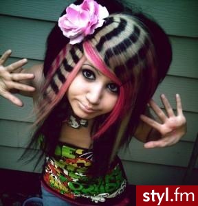 EMO Alternatywne Średnie Fryzury