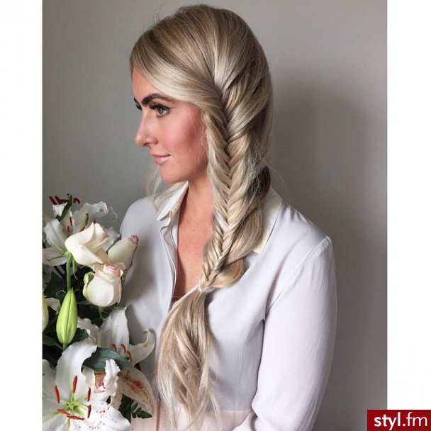 Blond Warkocze Proste Na co dzień Długie Fryzury
