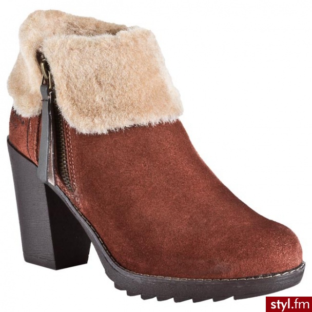 Pepe Jeans BOTKI PFS10728 197 BRĄZOWY (SKÓRA ZAMSZOWA) (skóra zamszowa) - Botki Buty Moda