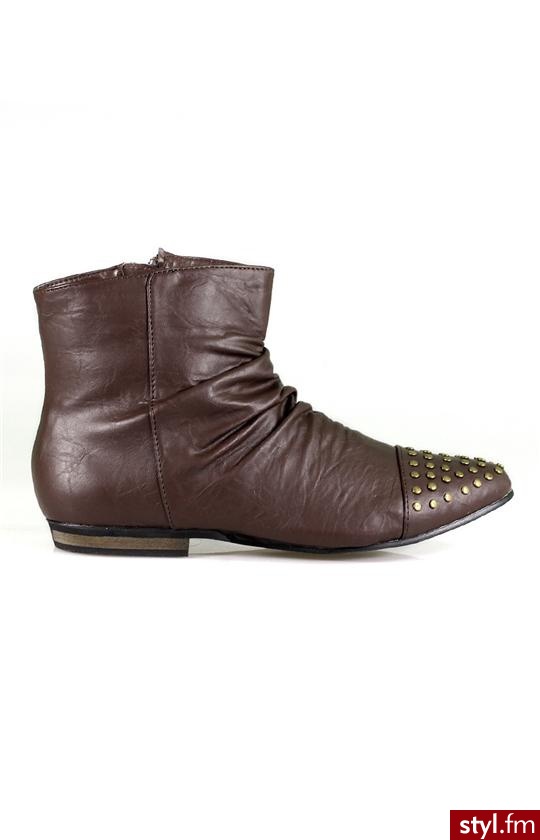 Qube Botki 2.769203 (brązowy) - Botki Buty Moda