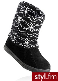 Bonprix Kozaki czarny 944262_16992 - Kozaki Buty Moda