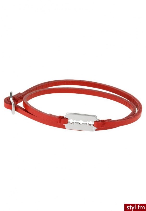 McQ Alexander McQueen MINIRAZOR BLADE Bransoletka czerwony - Bransoletki Biżuteria Moda