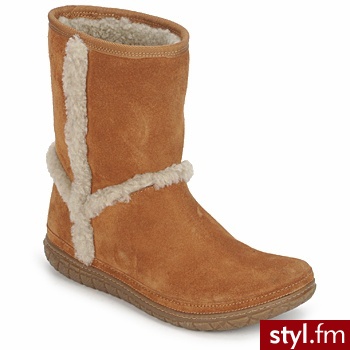 Clarks BUTY MORAY GLOW CARAMEL / Suede - Kozaki Buty Moda