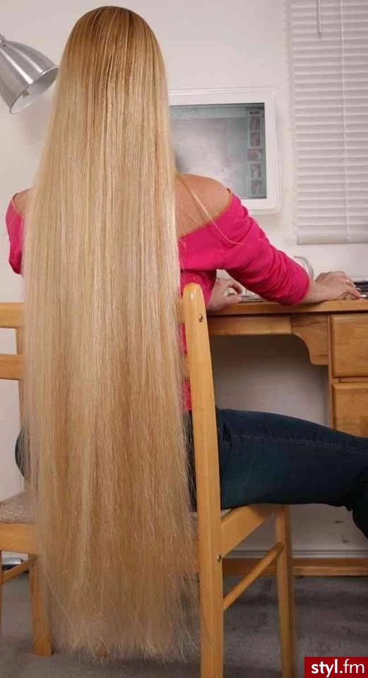 Blond Rozpuszczone Proste Na co dzień Długie Fryzury
