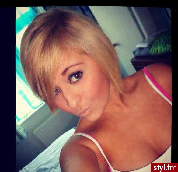Blond Rozpuszczone Proste z grzywką Na co dzień Krótkie Fryzury