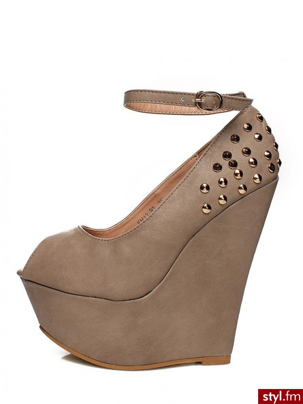 Heppin Czółenka KM13-93 Khaki - Czółenka Buty Moda