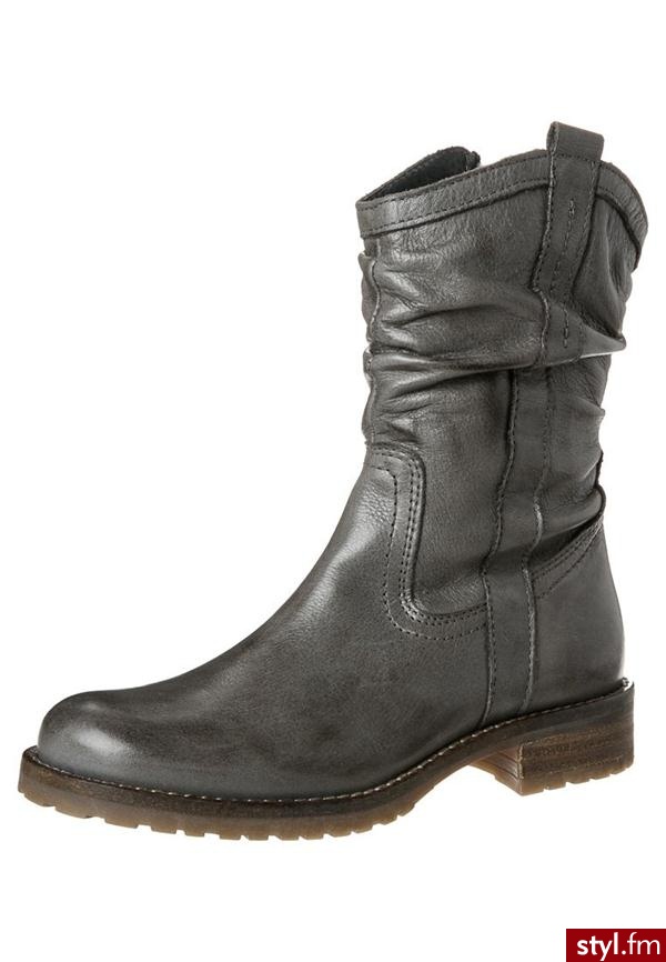 Gattino Botki kowbojki i motocyklowe szary (G1005/134) - Botki Buty Moda