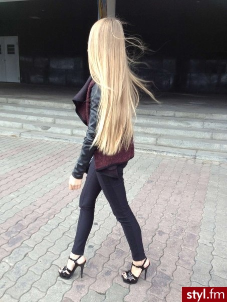 Blond Rozpuszczone Proste Na co dzień Długie Fryzury