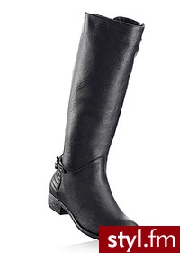 Bonprix Kozaki ze stretchem czarny 963214_25158 - Kozaki Buty Moda