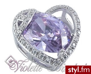 Violette Srebrna zawieszka duże serce B0625 925 - Wisiorki Biżuteria Moda