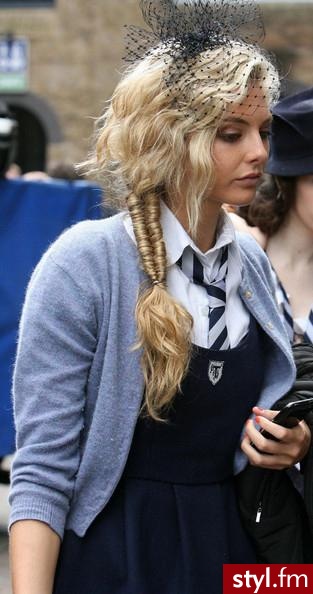 Blond Warkocze Proste Na co dzień Średnie Fryzury