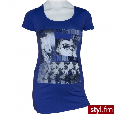MAMA LICIOUS Bluzka z krótkim rękawkiem dla kobiet w ciąży ONCE MAGIC spectrum blue - Tuniki Ciuchy Moda