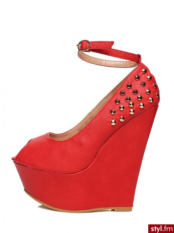 Heppin Czółenka KM13-93 Red - Czółenka Buty Moda